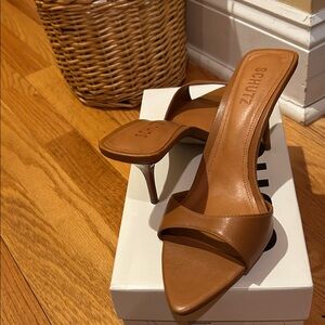 SCHUTZ Tan Women's Heeled Mules